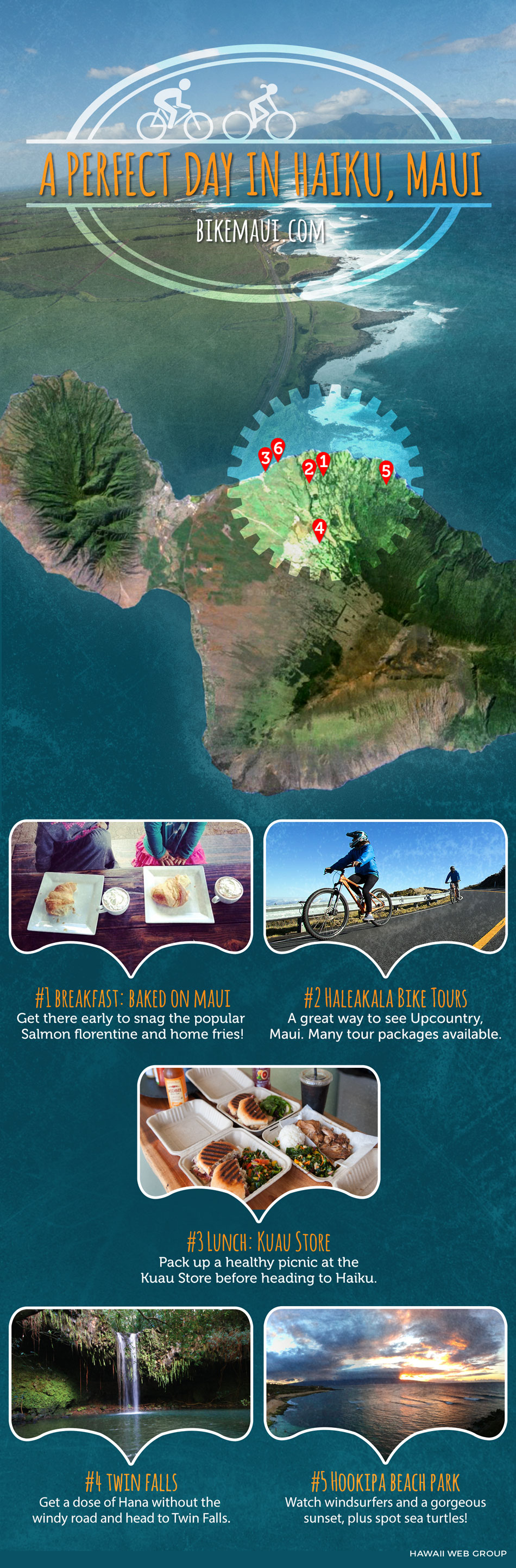 a perfect day in haiku, maui infographic