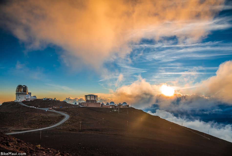 Haleakala crater at sunset, at Haleakala National Park, Maui, Hawai'i